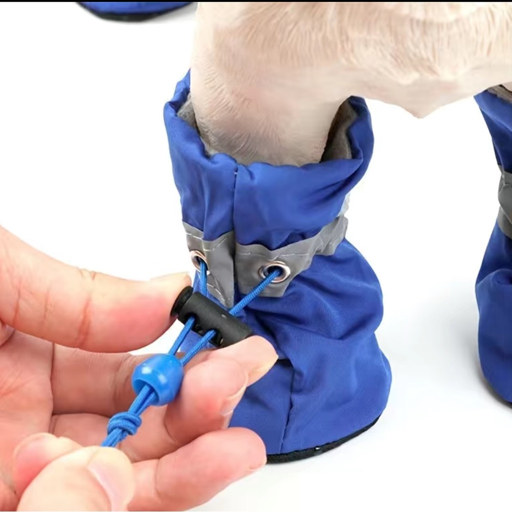 4pcs 1set Dog Waterproof Boots